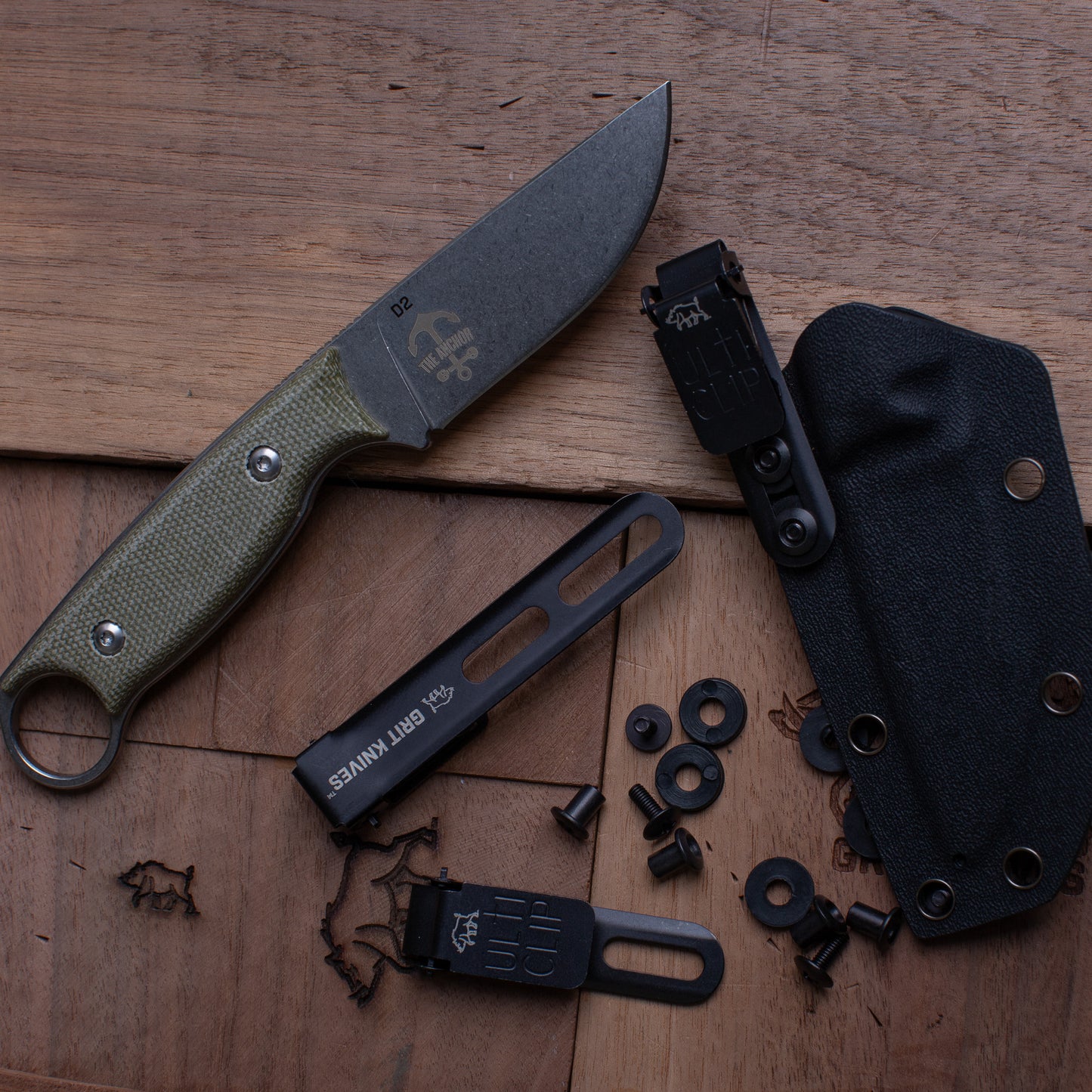Slim EDC Fixed Blade Pocket Clip