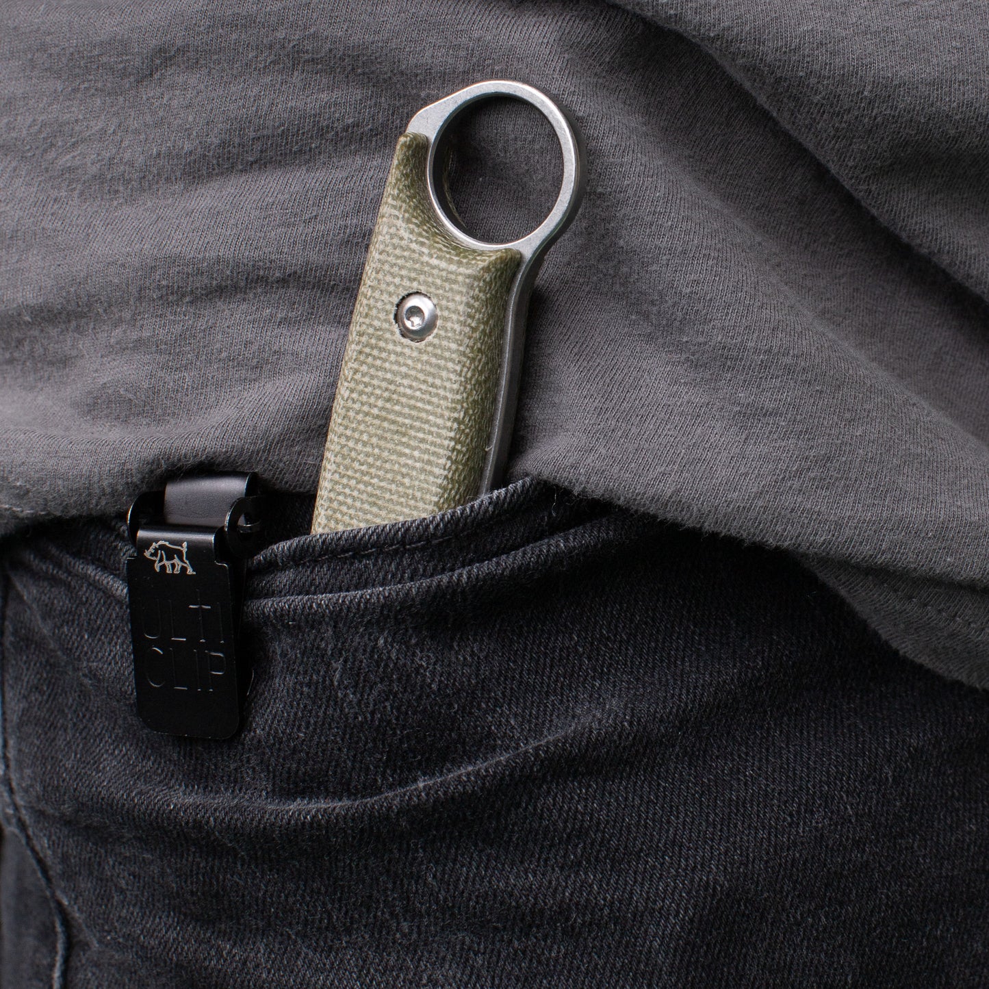 Slim EDC Fixed Blade Pocket Clip