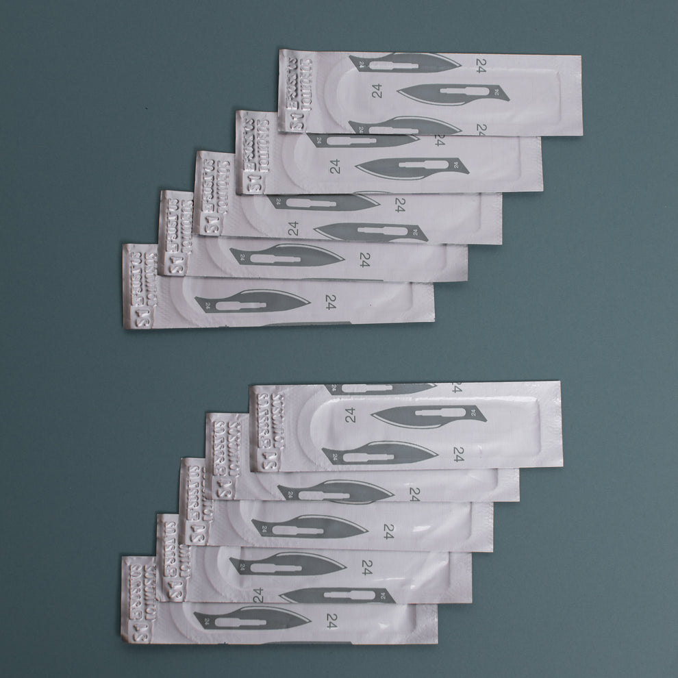 24 Replaceable Scalpel Blades ( Qty 10) Grit Knives